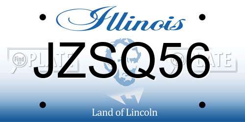 JZSQ56 Illinois License Plate