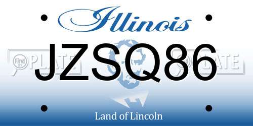 JZSQ86 Illinois License Plate