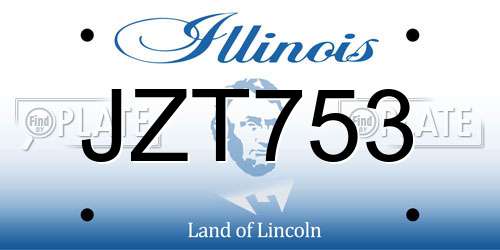 JZT753 Illinois License Plate