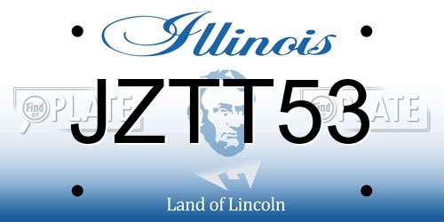 JZTT53 Illinois License Plate