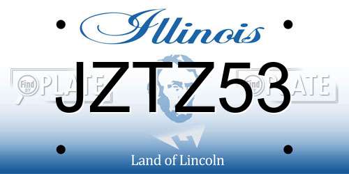 JZTZ53 Illinois License Plate
