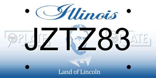 JZTZ83 Illinois License Plate