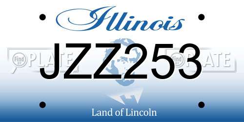 JZZ253 Illinois License Plate