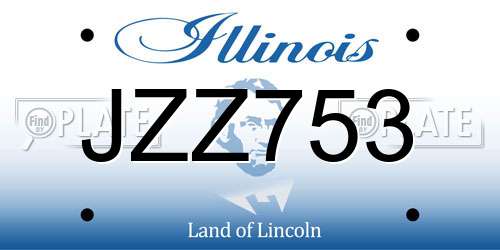 JZZ753 Illinois License Plate
