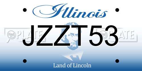 JZZT53 Illinois License Plate