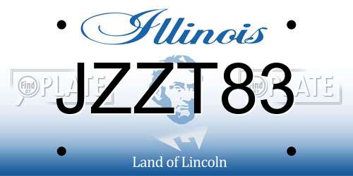 JZZT83 Illinois License Plate