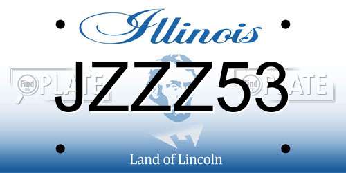 JZZZ53 Illinois License Plate