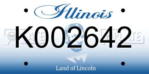 K002642 Illinois License Plate
