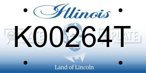 K00264T Illinois License Plate