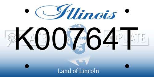 K00764T Illinois License Plate