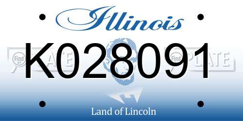 K028091 Illinois License Plate