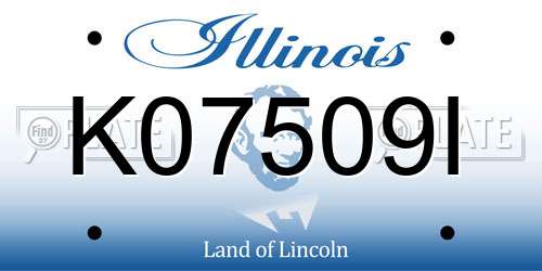 K07509I Illinois License Plate