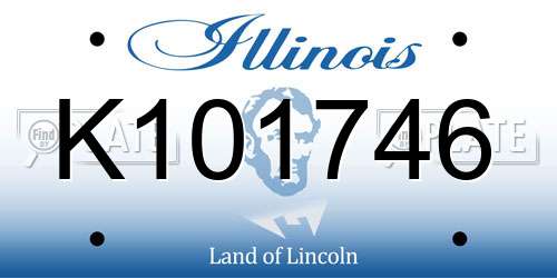 K101746 Illinois License Plate