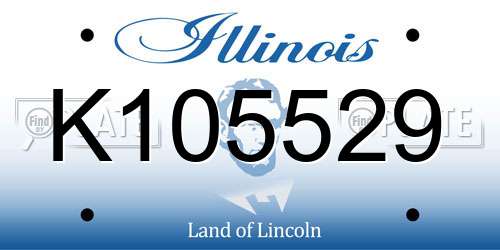 K105529 Illinois License Plate