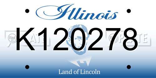 K120278 Illinois License Plate