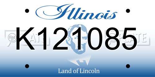 K121085 Illinois License Plate