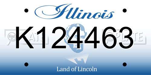 K124463 Illinois License Plate