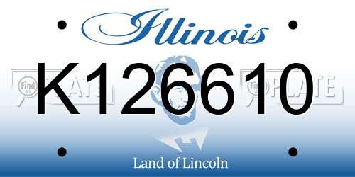 K126610 Illinois License Plate