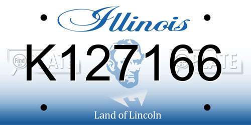 K127166 Illinois License Plate
