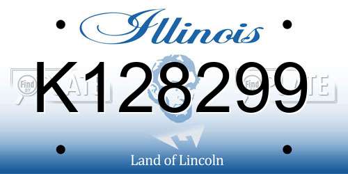 K128299 Illinois License Plate