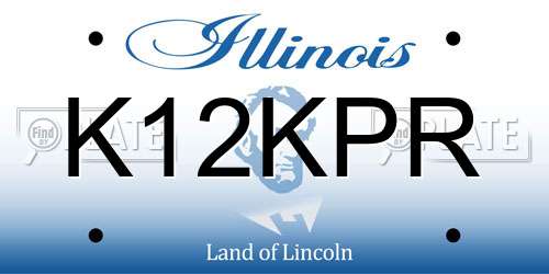 K12KPR Illinois License Plate