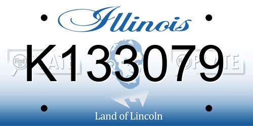 K133079 Illinois License Plate