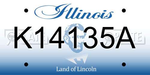 K14135A Illinois License Plate