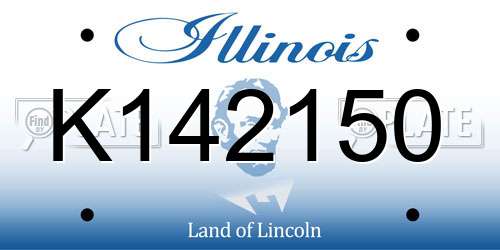 K142150 Illinois License Plate
