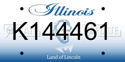 K144461 Illinois License Plate