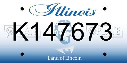 K147673 Illinois License Plate