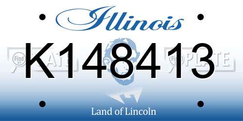 K148413 Illinois License Plate