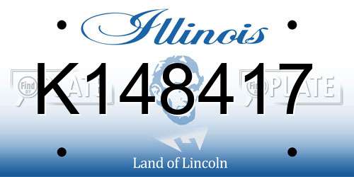 K148417 Illinois License Plate