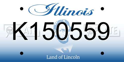 K150559 Illinois License Plate