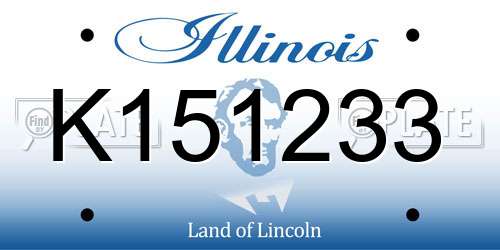 K151233 Illinois License Plate