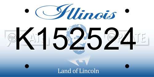 K152524 Illinois License Plate