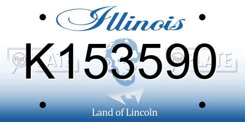 K153590 Illinois License Plate