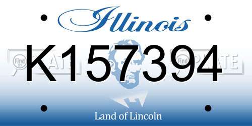 K157394 Illinois License Plate