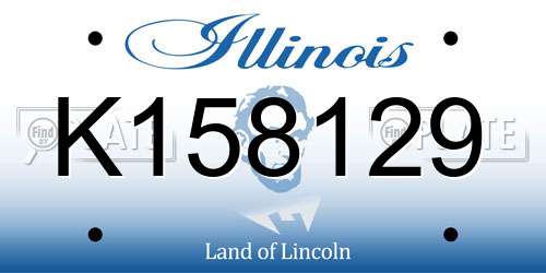 K158129 Illinois License Plate