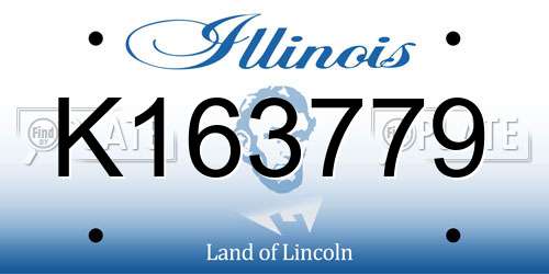K163779 Illinois License Plate