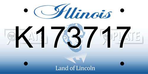 K173717 Illinois License Plate