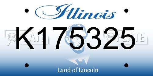 K175325 Illinois License Plate
