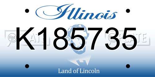 K185735 Illinois License Plate
