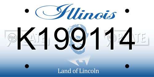 K199114 Illinois License Plate