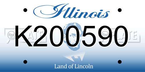 K200590 Illinois License Plate
