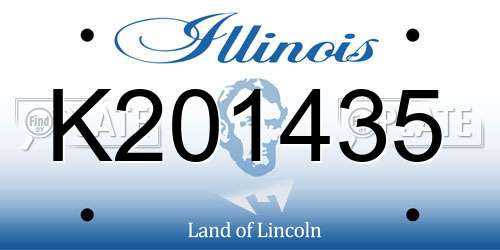 K201435 Illinois License Plate