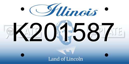 K201587 Illinois License Plate