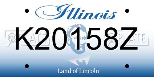 K20158Z Illinois License Plate