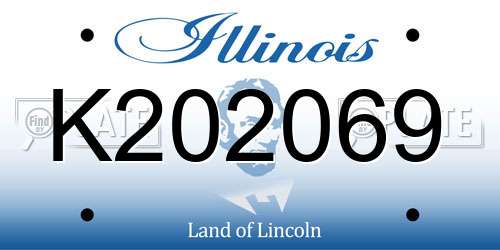 K202069 Illinois License Plate