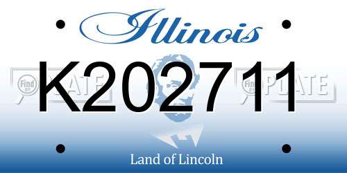 K202711 Illinois License Plate