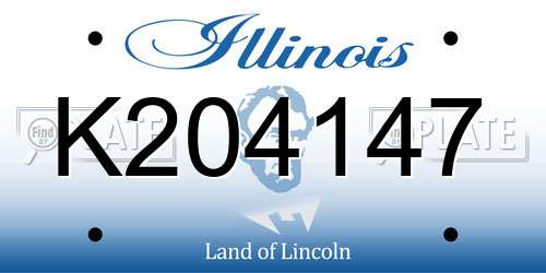 K204147 Illinois License Plate